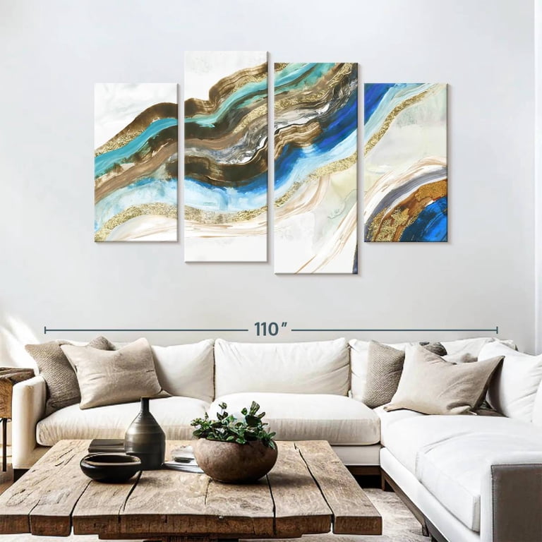 Elephant Stock Crystalized Wall Art - Horizontal Multi Panel