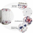 thumbnail image 5 of 54x78 Inch Shower Curtain Decorative Butterfly 4th of July Bathtub Bath Curtains Fabric Waterproof Bathroom Decor Independence Day Star Blue Red Small Stall Shower Curtain Set with 12 Hooks, 5 of 6