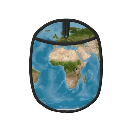 

Qekee Earth View World Map Pattern Silicone Pot Holders Oven Mitts Heat Resistant Hot Pads Non Slip Pot Holder Towel Cloth Interior Lining