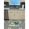 thumbnail image 3 of Carolines Treasures CK2064RUG Black Poodle Snowman Christmas Machine Washable Memory Foam Mat, 3 of 4