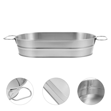 Tineasur Stainless Steel Beverage Tub Scratch Resistant 1Set For Restaurants