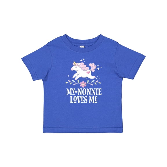 Inktastic Nonnie Loves Me Granddaughter Unicorn Girls Baby T-Shirt