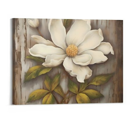 Shiartex Canvas Wall Art Picture 20x16in for Living Room Bedroom Home Decor Magnolia Flowers 20x16in