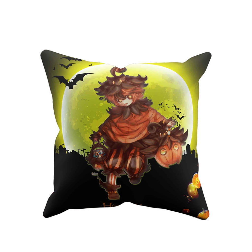 Halloween Ghost Pillow Case Sofa Waist Throw Cushion Cover Home Decor