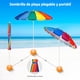 thumbnail image 5 of Costway Sombrilla de Playa Parasol Regulable con Protección Solar UPF50+ Inclinable Portátil de Exterior Jardín Color Iris 2,2 x 2,45 m, 5 of 9