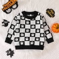 thumbnail image 6 of Kids Halloween Sweater Boys Girls Toddler Long Sleeve Cute Ghost Pattern Crewneck Pullover Sweaters 1-4 Years, 6 of 9