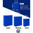 thumbnail image 3 of 50-Packs Diamond Blue Paper Gift Bags with Handles Bulk 11"x8.3"x4.3" Medium Size Paper Bags Multiple Uses, 3 of 12