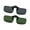 black+green, variant on 2 Pairs Polarized Clip-On Sunglasses Rimless Flip Up Anti-Glare Driving Glasses