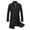 Black, variant on IROINNID Men's Trench coat Turndown Lapel Long Sleeve Solid Color Loose Autumn And Winter Business Medium Long Woolen Overcoat Stand Up Collar Plus Cotton Thickened Warm Coat