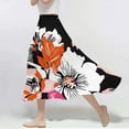 thumbnail image 2 of Colorful for Women Faux Linen Floral Graphic Maxi Long Midi Knee High Loose Fit Lounge High Cut Skorts Women 2025 Clothing Fashion Country Concert Y2K L, 2 of 7