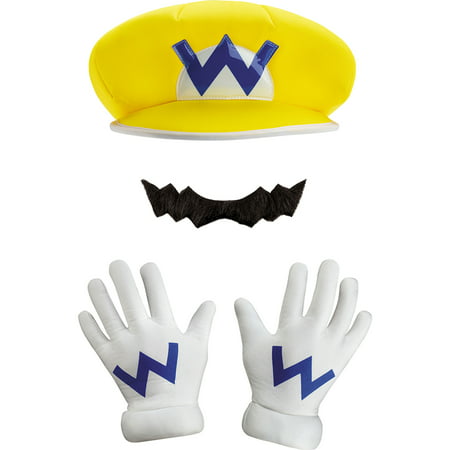 Morris Costumes Boys Wario Kit Hat Gloves Mustache One Size, Style