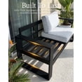 thumbnail image 5 of LayinSun 4 Piece Hight Back Aluminum Outdoor Furniture Set with Coffee Table, Modern Patio Conversation Sets, 5 of 8