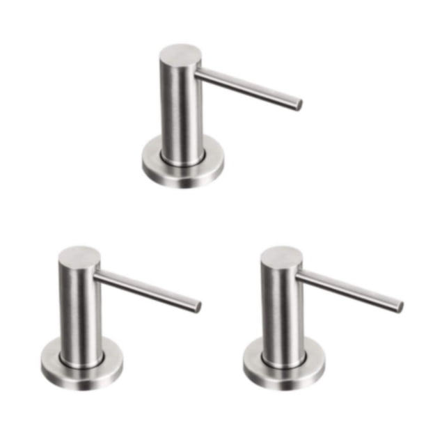 Dispensador de jabón líquido Cateissary de construcción resistente plateado