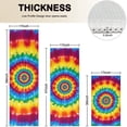 thumbnail image 4 of Rainbow Tie Dye Concentric Circles Kitchen Rugs Sets Of 3,Kitchen Runner Rugs Non Skid Washable,Decorative Kitchen Floor Mats for Kitchen,Sink,Laundry,17"x30"+ 17"x47" + 17"x59", 4 of 6