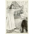 thumbnail image 2 of Miep de Feijter 14x18 Gold Ornate Wood Frame and Double Matted Museum Art Print Titled - Two Girls Look at the Snow (1953), 2 of 4