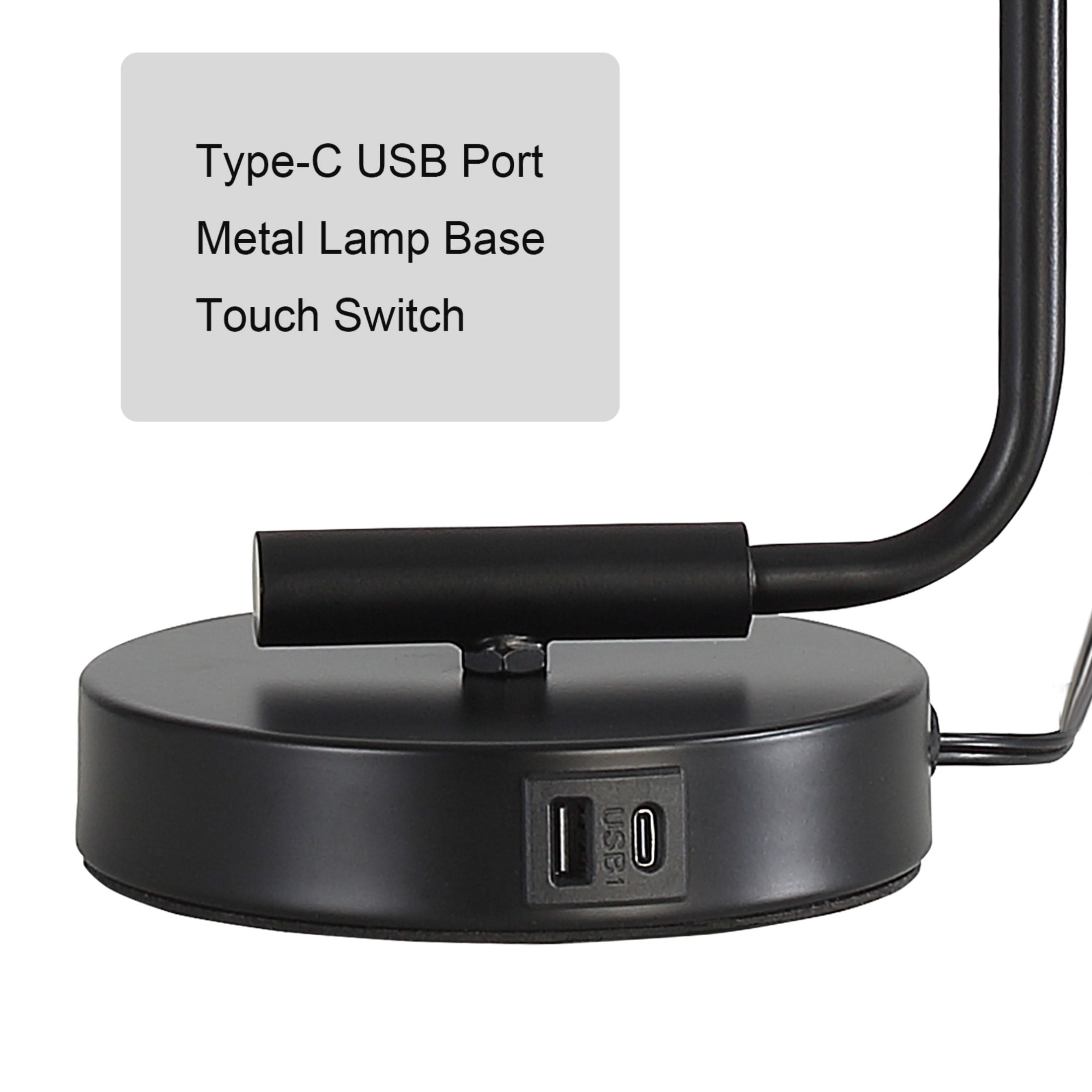 Sofucor LED Desk Lamp Touch Control Metal Desk Light  3 Brightness Levels Dimmable Home Office Desktop Lamp for Reading, Studying, Nail, College Dorm, Black，2 Packs