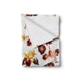 thumbnail image 2 of Flowers Soft Flannel Fleece Blanket, Bouquets with Old Fashioned Wildflowers Retro Style Bridal Corsage Design, Cozy Plush for Indoor and Outdoor Use, 70" x 90", Yellow and Burgundy, by Ambesonne, 2 of 6