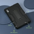 thumbnail image 4 of ELEHOLD Rugged Hybrid Case for Lenovo Tab M9 9.0"(TB-310FU, 2023), Tri-Layers Hard PC Soft Silicone Hidden Kickstand Anti-Scratch Shockproof Heavy Duty Case for Kids Men Women,Black, 4 of 7