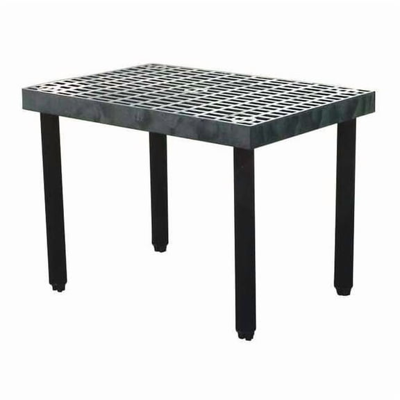 Add-On Plastic Shelving, Open Style, 24 in D, 36 in W, 24 in H, 1 Shelves, Black