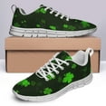 thumbnail image 4 of St Patricks Day Shoes for Women Breathable Running Sneakers Men Green Four Leaf Clover Shoes for Irish Festival Gift White Size 3.5, 4 of 5