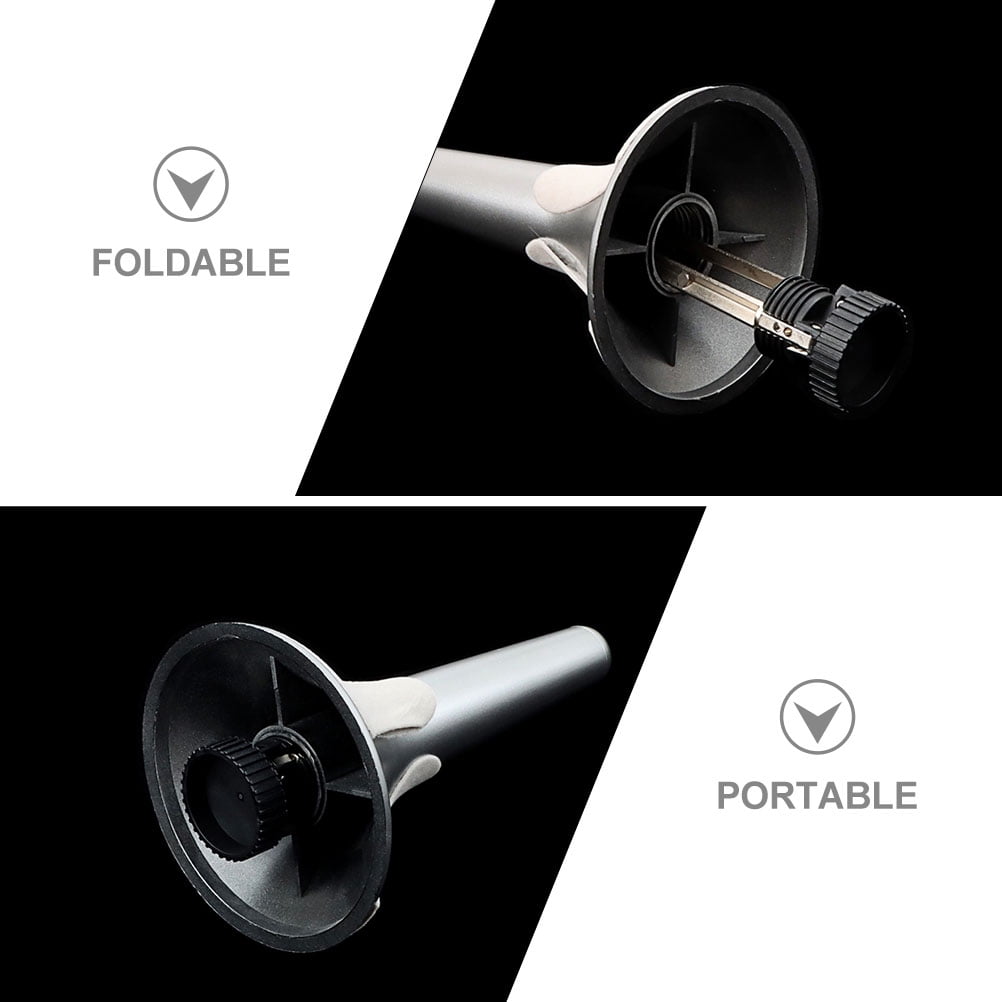 ELAYARD Foldable Plated Silver Metal Trumpet Stand Holder Lightweight and Stable for Easy Instrument Use