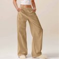 thumbnail image 2 of My Orders Placed By Me QATAINLAV Women's Summer Linen Palazzo Pants Loose Fit Flowy High Waisted Wide Leg Pants Solid Casual Long Beach Pants with Pockets Khaki M, 2 of 9