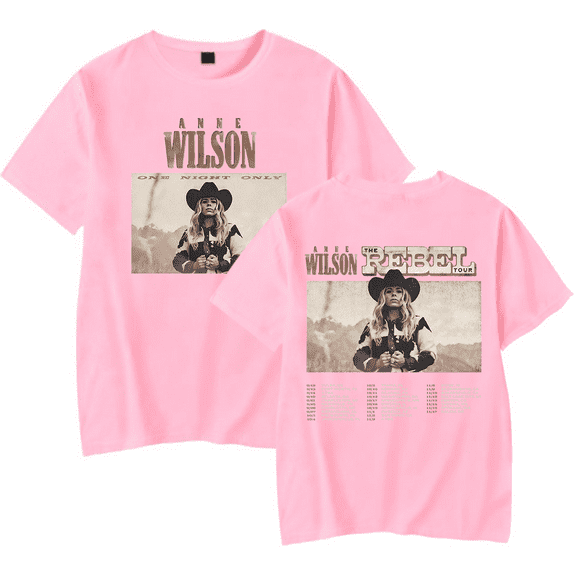 Anne Wilson Merch T-shirt Rebel Tour Tee Fashion Men Women t shirt Sweatshirt Summer Casual Short Sleeve Top T-shirts