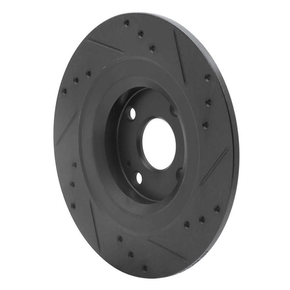 Dynamic Friction Company 633-80072L DFC Brake Rotor - Drilled And Slotted - Black