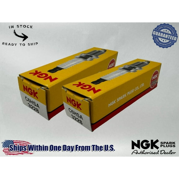 NGK Genuine OEM Authentic Spark Plugs C6HSA - 2 PACK