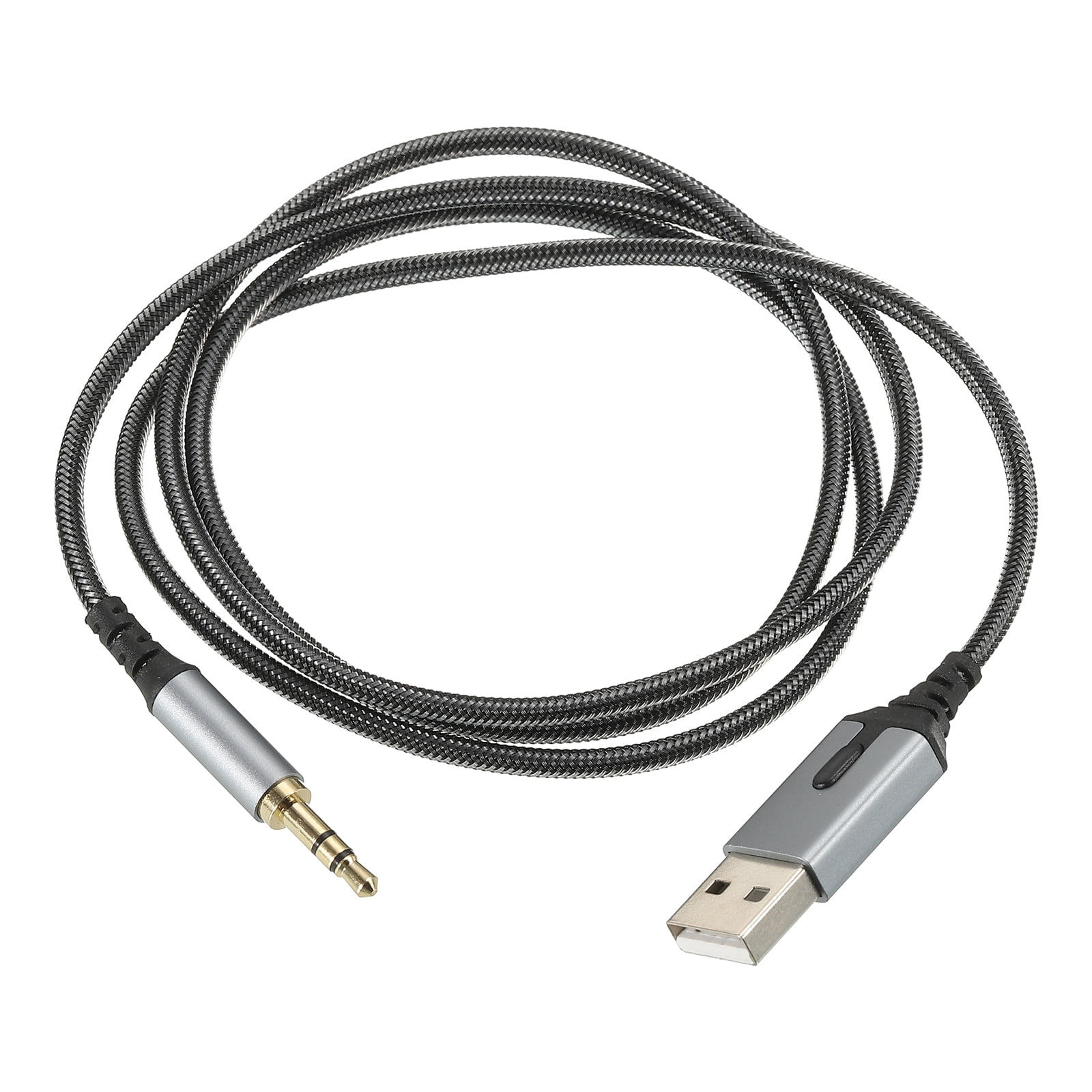 USB Male to 3.5mm Male TRS Headphone Audio Adapter Aux Stereo Jack to USB 2.0 Charge Cable 3.3ft