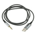 thumbnail image 1 of USB Macho a 3,5mm Macho TRS Auriculares Audio Adaptador Auxiliar Estéreo Conector a USB 2.0 Carga Cable 3.3 Pies para Micrófono Teléfono Laptop Altavoz MP4, 1 of 4