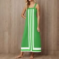 thumbnail image 2 of Taqqpue Women's Smocked Maxi Dresses Summer Solid Color Square Neck Sleeveless Beach Sundress Casual Flowy Spaghetti Strap Swing A Line Long Dress, 2 of 9