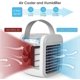 thumbnail image 4 of Aire acondicionado portátil para uso doméstico, mini enfriador de aire, aire acondicionado portátil para oficina, ventilador de enfriamiento de aire de 3 velocidades, humidificador, 4 of 5