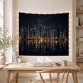 thumbnail image 5 of New York City Skyline at Night with Reflective Water, Serene Digital Art for City Lovers, Urban Wall Art Decor, Housewarming Gift Tapestry Wall Hanging for Living Room and Bedroom, 5 of 7