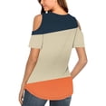 thumbnail image 4 of Camisas de Manga Corta para las Mujeres de Verano Sexy Frío Hombro Suéter Blusa Cuello en V Sólido, Ligero para Diario, 4 of 9