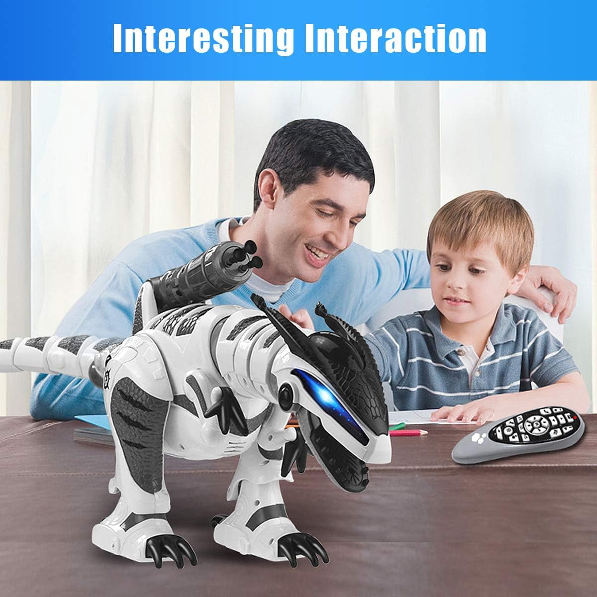RC Robot Dinosaur Intelligent Interactive Smart Toy Electronic Remote Controller Robot Walking Dancing Singing with Fight Mode Toys