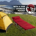 thumbnail image 5 of Costway Folding Retractable Travel Camping Cot w/Removable Mattress & Carry Bag Red, 5 of 10