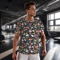 thumbnail image 3 of Wukai Autumn Fox Owl Print Men's Short-Sleeved Mesh T-Shirt,Quick-Dry Short Sleeve Workout T-Shirt-5X-Large, 3 of 8