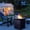 All Black, variant on 28 Inch Propane Fire Pit Table, 50,000 BTU Steel Propane Firepit with Lid & Pulse Ignition System, Outdoor Gas Fire Pit Table with Lava Rock & Imitation Rattan Weave Texture for Backyard Patio Garden