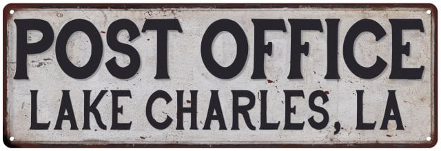 Lake Charles La Post Office Personalized Metal Sign Vintage 106180011438 