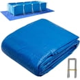 thumbnail image 1 of 24 x 12 Ft Rectangular Pool Ground Cloths, Waterproof PE Swimming Pool Liner Pad, Heavy Duty Above Ground Pool Mat Protector Tarp with Stakes for Pools Bottom Prevents Punctures, 1 of 12