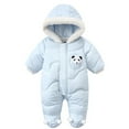 thumbnail image 3 of SKIYLEVZ Baby and Toddler Unisex Jumpsuit Babies' Clothes Newborn Baby Bear Outfit Suit Girls Boys Fleece Jumpsuit Romper Hooded Winter Snowsuit Clothes Toddler Warm Hooded Outwear, 3 of 4