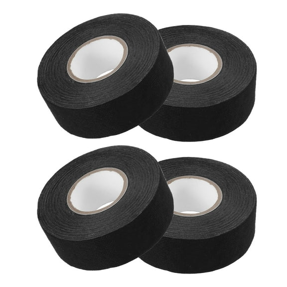 Unique Bargains 4 Pcs Muffler Tape 1.2 Inch x 50 Ft Self Adhesive Universal for Car Noise Protection Polyester Black