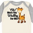 thumbnail image 4 of Inktastic Oh Were You Waiting for Me with Baby Giraffe Boys or Girls Long Sleeve Baby Bodysuit, 4 of 5
