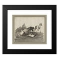 thumbnail image 2 of Giovanni Domenico Tiepolo 22x20 Black Modern Framed Museum Art Print Titled - A Donkey Lying on the Grass, with an Italian Greyhound (On a Base) (Late 18th Century), 2 of 5
