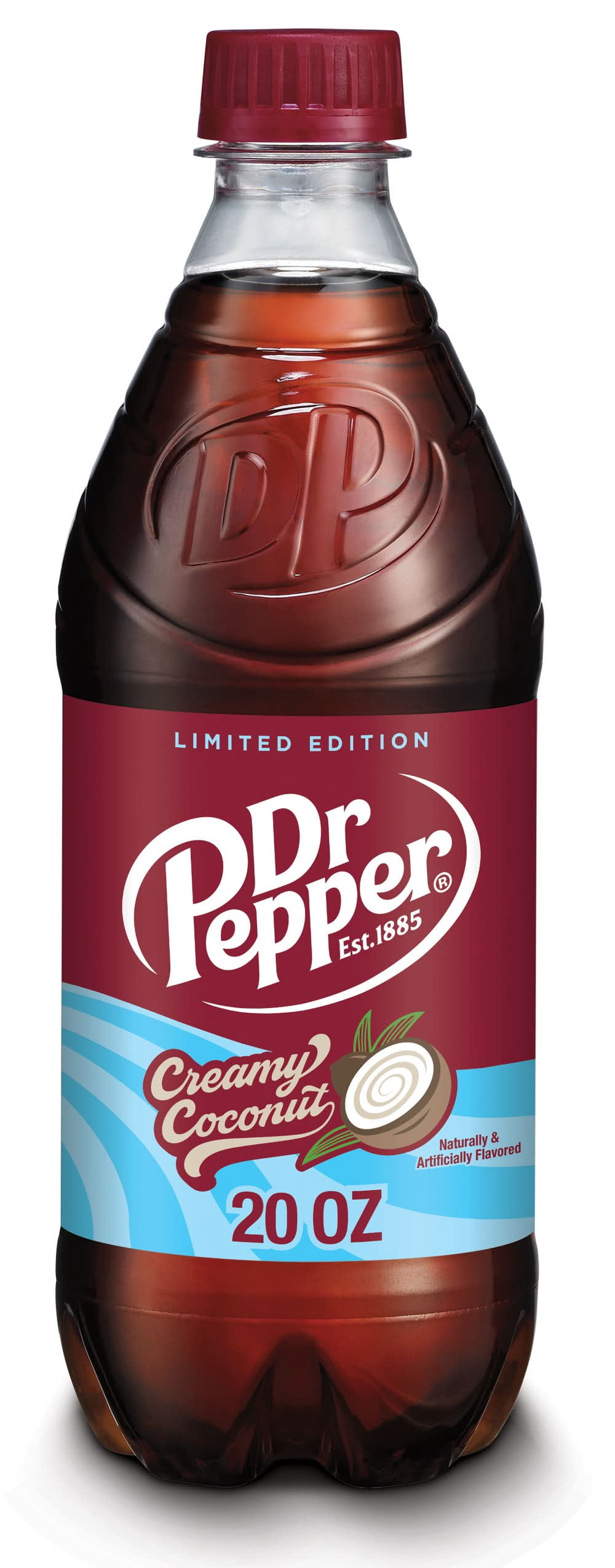 Dr. Pepper Soda Creamy Coconut Limited Edition 8 Pack, 20oz Bottles