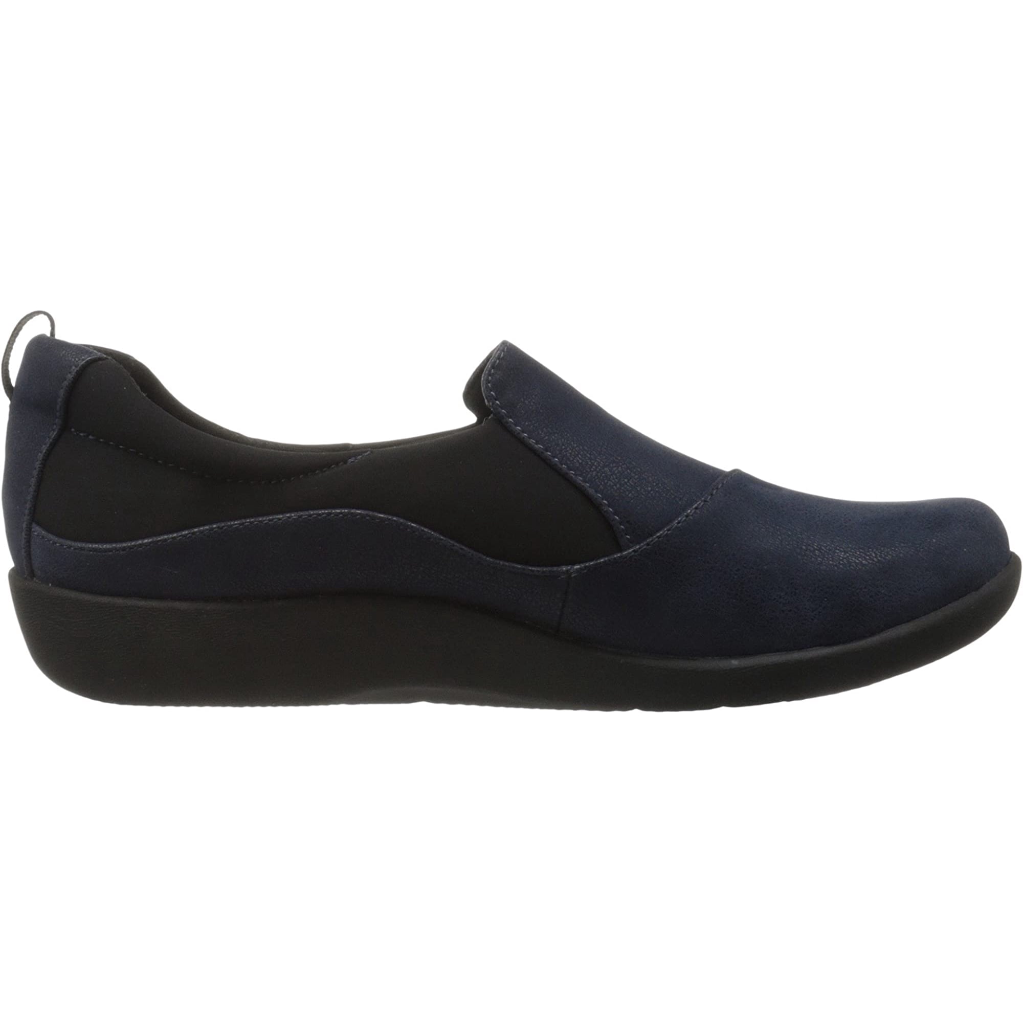 Clarks Women s CloudSteppers Sillian Paz Slip On Loafer Navy Synthetic Nubuck 6 M US Walmart