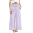thumbnail image 6 of Grblisyd Girls Pants Size 10-12 Kids Striped Casual Elastic High Waist Cotton Linen Trousers with Pockets, 6 of 6