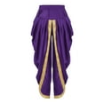 thumbnail image 2 of inlzdz Kids Boys Dance Dhoti Pants Bottom Carnival Party Fancy Dress Loose Fit Yoga Hippie Trousers Purple 6, 2 of 4