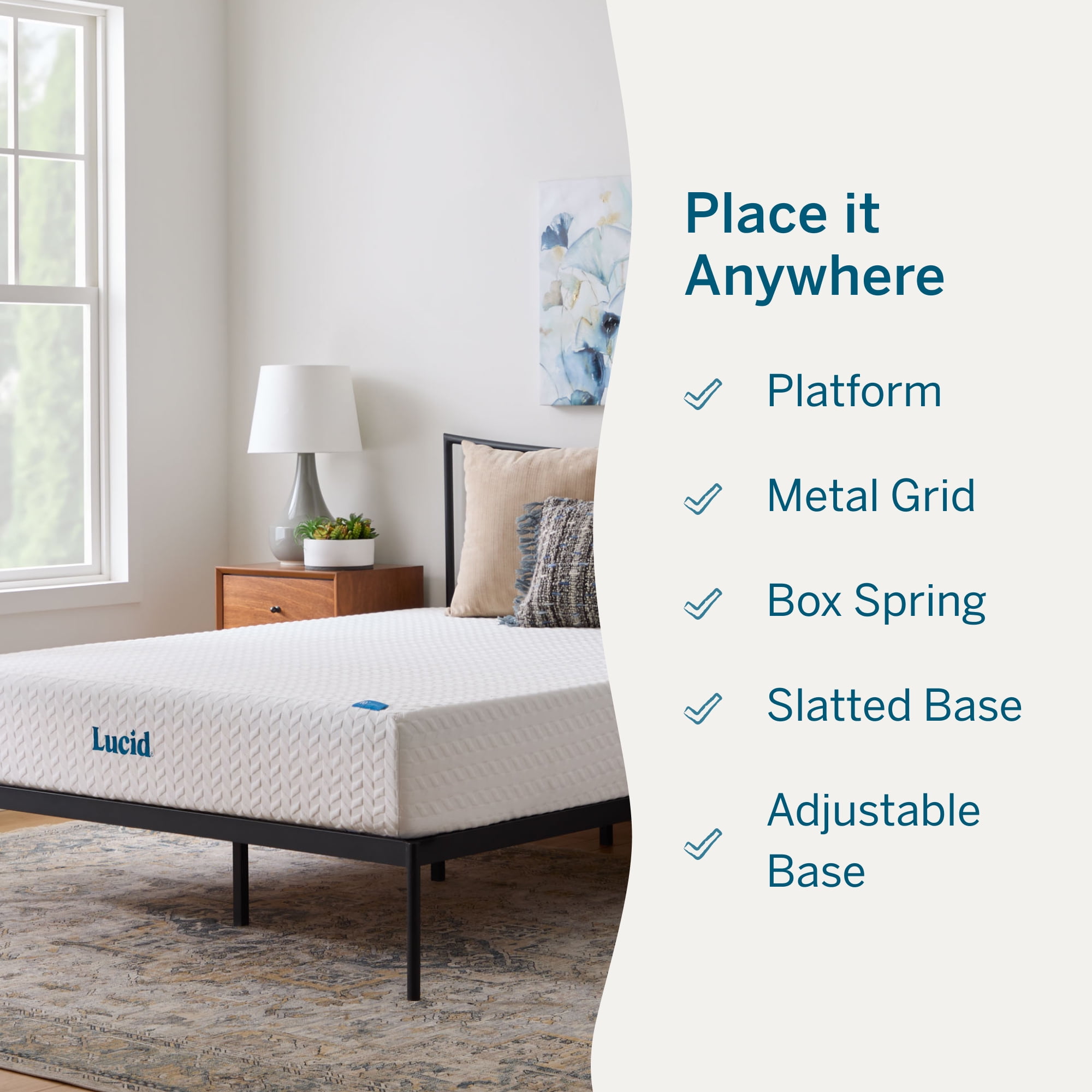 Lucid Bliss 10" Gel Memory Foam Mattress, Plush, California King